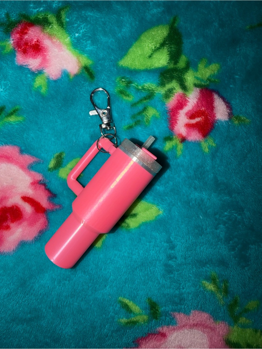 Pink Keychain Lip Balm Holder